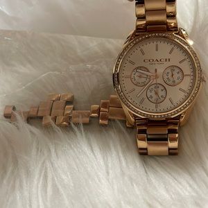 Coach rose gold watch